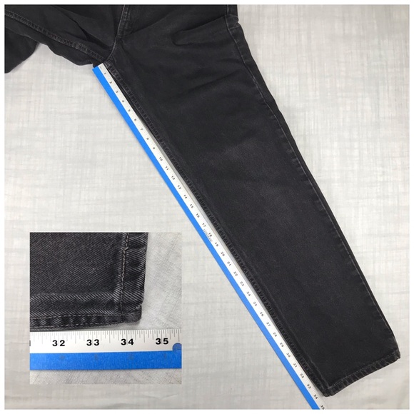 Vintage 90s Levis Mens 34x36 550 Black Jeans - Picture 12 of 14